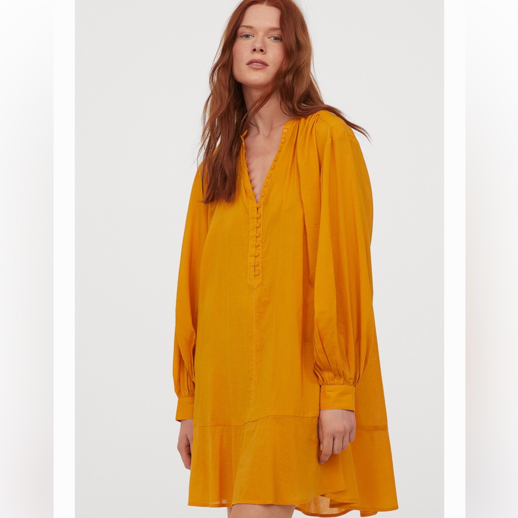 Hm Airy Cotton Blend Tunic Dress